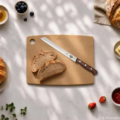 Immagine prodotto di Coltello da pane Victorinox in acero modificato con lama seghettata 21 cm Confezione regalo