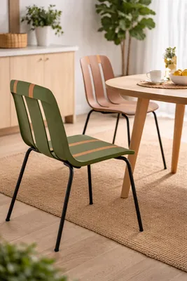 Image de Designer Streifenstuhl Exklusive Sitzmöbel Robuste Kunststoffstühle