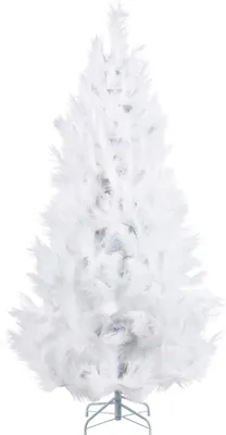 Produktbild von BELIANI Weihnachtsbaum Weiß 180 cm mit Ständer Biegbare Zweige Modern Künstlicher Tannenbaum Christbaum Weihnachten Winterdekoration
