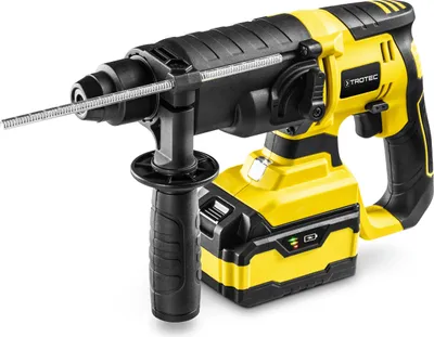 Produktbild von TROTEC Akku-Bohrhammer PRDS 20-20V Bohrmaschine Bohrer Schrauber mit Flexpower Multiakku-System (20 V 4 Ah) 2 Joule inkl. 3 x SDS-Bohrer und Transportkoffer