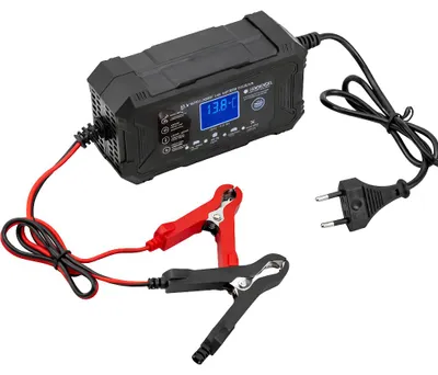 Produktbild von FORSAGE | Autobatterie Ladegerät, 12V Vollautomatische, KFZ Batterieladegerät mit LCD Touchscreen, Temperaturkompensation Reparaturmodus, für Motorrad, Auto, Rasenmäher