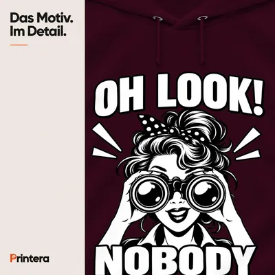 Obrázok produktu pre Mikina s kapucňou, motív "Nikomu to nezáleží", obrázok ženy, retro štýl, farba: bordová, veľkosť: XL