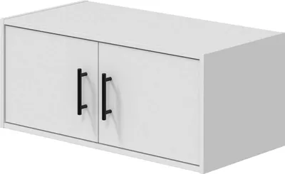 Image de Vergemoli - Armoire Polyvalente 2 Portes, 80x34h cm Blanc, 1 Étagère