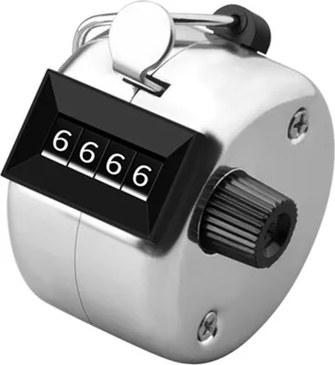 Image de Compteur manuel de calcul 0000?9999 4 chiffres Compteur manuel mécanique en métal Modèle régulier sans base
