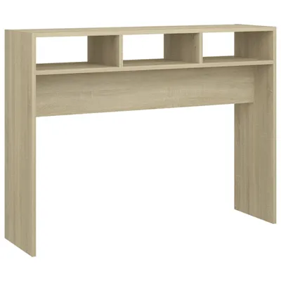 A standalone image of a console table with shelves.