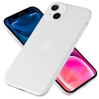 Image de NALIA Boîtier rigide extrêmement fin pour iPhone 13 Mini, transparent 0,3mm fin blanc