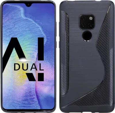 Image de Huawei Mate 20 Housse silicone S-Line Cover Case Bumper Noir