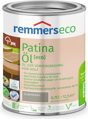Produktbild von Remmers Patina-Öl [eco] silbergrau 0,75 l, Holzöl grau