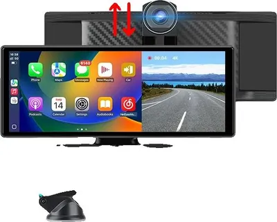 Zdjęcie produktu dla Kamera samochodowa, podwójny obiektyw 4K, ekran dotykowy IPS 10,26", CLP12A, 64G-b