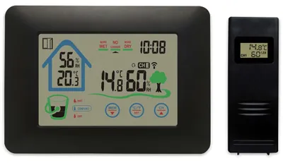 Zdjęcie produktu dla Denver WS-520, Czarny, Wilgotnościomierz wewnętrzny, Termometr wewnętrzny, Odkryty higrometr, Termometr zewnętrzny, Wilgotnościomierz, Termometr, 20 - 90%, 20 - 90%, 0 - 50 °C