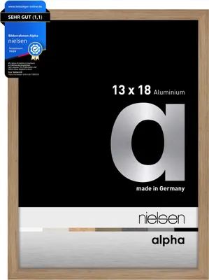 Produktbild von nielsen Aluminium Bilderrahmen Alpha, 13x18 cm, Eiche