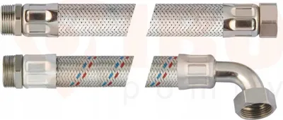 Produktbild von Ibo | Antivibrationsschlauch 50 cm – EPDM – Flexibel – Für Wasserinstallationen – Mit Messinganschlüssen