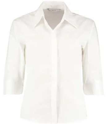 Imagen del producto de Kustom Kit Continental, blusa de manga 3/4, modelo FK456 (talla DE 36), color blanco