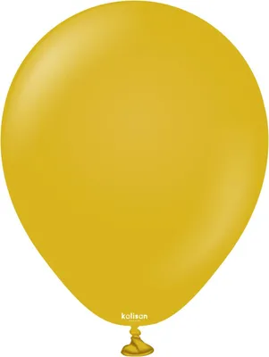 Produktbild von Retro-Senf-Latexballons, 13 cm, 100 Stück.