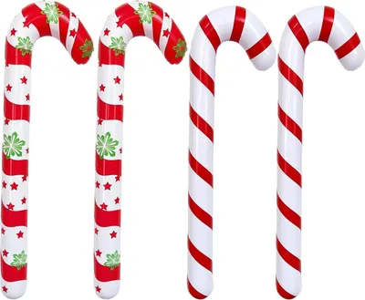 Produktbild von Weihnachtsdeko Outdoor XXL, 4 Stš¹ck 88 cm Aufblasbare Zuckerstangen, Amerikanische Weihnachtsdeko, Deko Drau?en Fš¹r Haus Und Garten, Grinch Deko Weihnachten