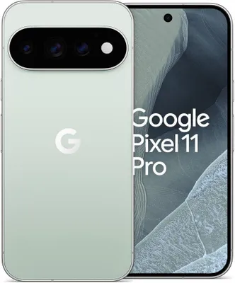 Image de Google Pixel 11 Pro, résolution 1280 x 2856 pixels, 16 Go de RAM, 512 Go de stockage, appareil photo 50 mégapixels, système d'exploitation Android 17, couleur : vert