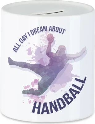 Produktbild von All Day I Dream about Handball Spardose Handballer Handballspieler Verein Freund