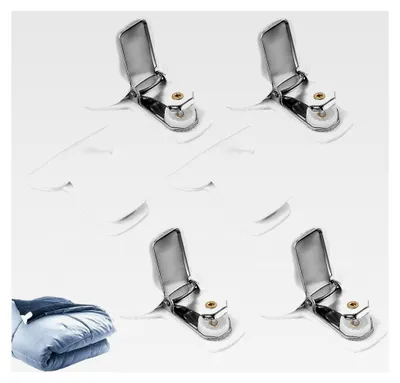 Produktbild von Bettdeckenhalter, 6 Stück Gepolsterte Clips mit Knöpfen für Bettwäsche