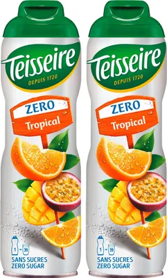 Produktbild von Teisseire Sirup Tropical zero Zucker 600ml - Cocktails, Milchshakes (2er Pack)