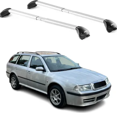 Produktbild von Dachträger für Skoda Octavia Kombi 1998-2020 5 tür 100kg Alu Silber 2x ABE