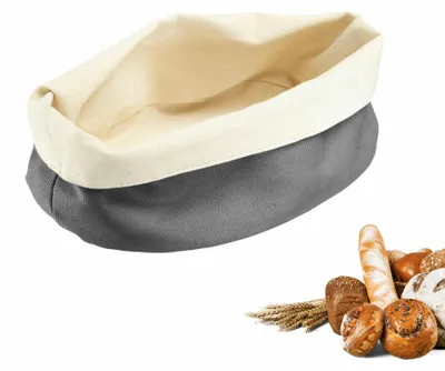 Produktbild von Westmark Brottasche, oval, 25 x 18 x 12 cm, anthrazit/beige 6812227A