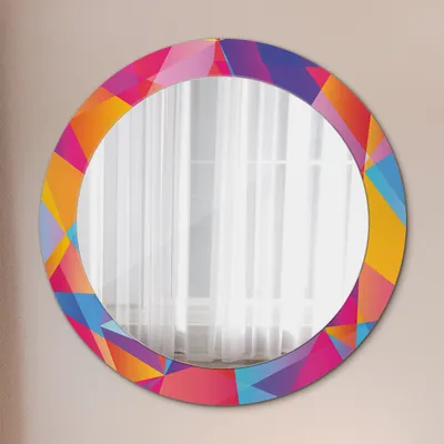 Produktbild von Ø70cm Modern Spiegel - Wandspiegel Wandmontage- Schlafzimmer - geometrisch Komposition