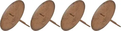 Produktbild von POSIWIO Adventskranz - Kerzenhalter Braun Ø 8 cm im 4er Pack - Metall