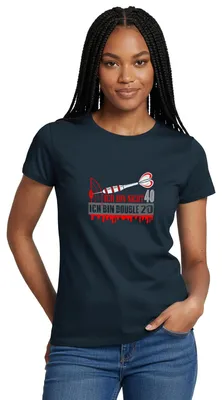 Produktbild von Spreadshirt 40. Geburtstag | Darts Design | Double 20 Frauen T-Shirt, S, Navy