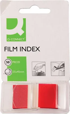 Image de Q-Connect® KF03633 Index - 25 x 45 mm, rot, 50 feuilles