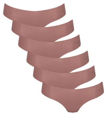 Produktbild von sloggi Damen String 6-Pack ZERO Microfibre 2.0 Hipstring - CACAO - Größe S