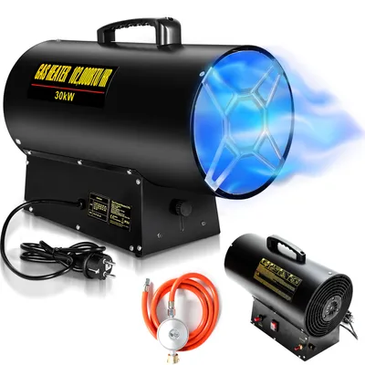 Produktbild von Clanmacy Gasheizgebläse Gasheizer Heizgerät Gasstrahler Gas Heizgebläse manuelle Zündung Gaskanone 30000W für 450㎡ Werkstätten, Straßenbrücken, Eisenbahnflughäfen Maschinenwartung