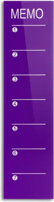 Produktbild von Glas-Wochenplaner Kia aubergine 80x20 cm