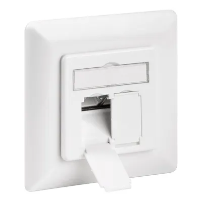 Image de Goobay 68246 CAT 6 Prise encastrée (UP), blanc - 2x RJ45 Prise réseau, blindée