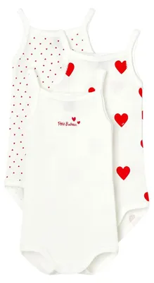 Immagine prodotto di Petit Bateau, body con spalline per neonata (confezione da 3), modello 1, taglia 12 mesi