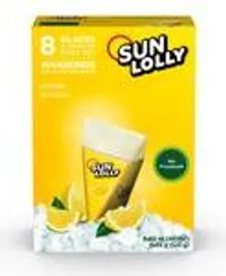 Zdjęcie produktu dla Sun Lolly lód wodny do samodzielnego zamrażania o smaku cytrynowym 8 szt