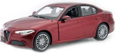 Image de Bburago 1:24 Alfa Romeo Giulia (2016) Rouge métallisé 18-21080