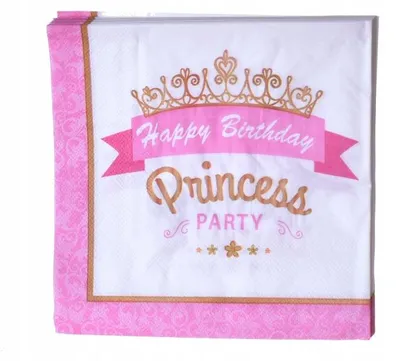 Produktbild von K&K Princess Papier-Servietten Geburtstag Mädchen
