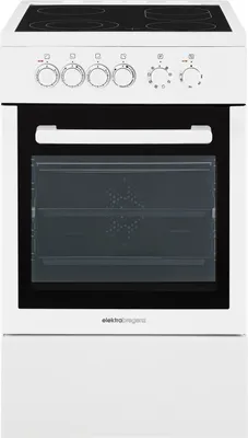 Obrázok produktu pre Elektrabregenz HSC 51082 W, Voľne stojaci sporák, Biela, Otočné, Keramický, 4 zone(s), 4 zone(s)