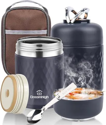 Image de Boîte isotherme en acier inoxydable de 700 ml, noire
