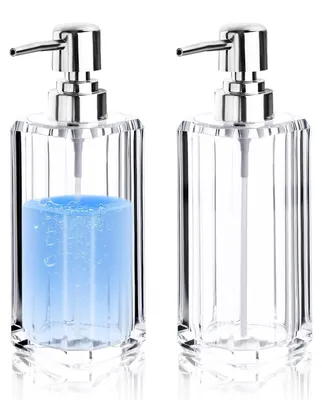 Productafbeelding van Set van 2 elegante, transparante zeepdispensers van acryl