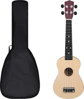 Produktbild von Sopran Ukulele Set für Kinder mit Tasche Helles Holz 23"