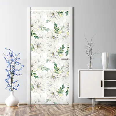 Produktbild von Dekorative Türposter Aufkleber selbstklebend Klebefolie Freesienblüten 85 x 200 cm