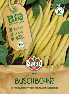 Produktbild von SPERLI Buschbohnensamen Dior gelb Phaseolus vulgaris 3-5 lfd. Meter