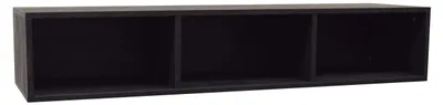 Produktbild von FURNARO Hängeregal Clyde Wandregal Regal B/H/T: 132x23x32 cm, Farbe:Flamed wood black