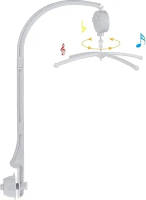 Immagine prodotto di Blobbs musicale mobile con supporto per braccio per lettino e culla