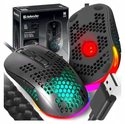 Produktbild von Defender Gaming-Maus kabelgebunden 12800 DPI RGB