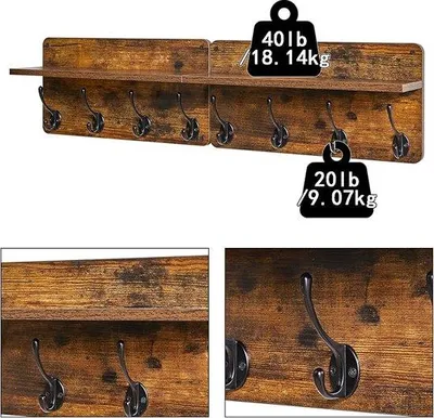 Obrázok produktu pre Nástenný držiak 80 x 10 x 20 cm, kovový