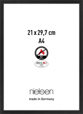 Produktbild von nielsen Aluminium Bilderrahmen C2-B1, 21x29,7 cm (A4), Struktur Schwarz Matt