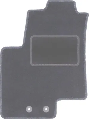 Produktbild von Fahrerfußmatte Velours graphit passend für Kia Venga (2009-2017, Minivan) – mit Befestigungen – passgenau