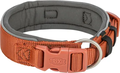 Produktbild von TRIXIE Premium Halsband, extra breit - rost/grafit - 33–42 cm/35 mm